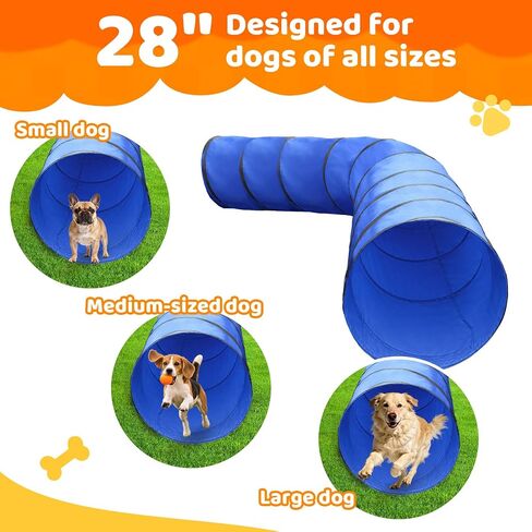 POPMOON 28in 10FT Dog Agility Tunnel, Dog Tunnel for Dogs (No Sandbags) in Kuwait