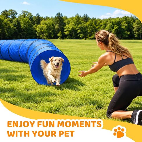 POPMOON 28in 10FT Dog Agility Tunnel, Dog Tunnel for Dogs (No Sandbags) in Kuwait