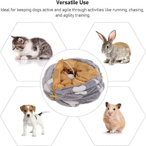 Dog Agility Tunnel Foldable Training Tunnel with Carry Bag in Kuwait