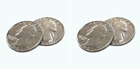 SUMAG 1 Pc Double Sided Quarter Dollar (Heads) Magic Tricks Double Face Coin Magic Accessories Close up Street Illusions Gimmicks for Magicians in Kuwait