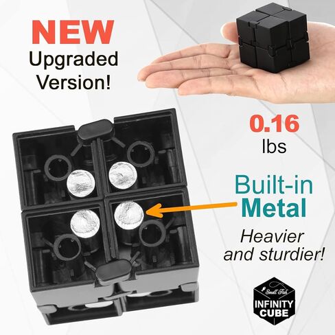 Black Infinity Cube Sensory Fidget Toy, Cool Mini Gadget Best for Stress and Anxiety Relief and Galaxy Infinity Cube Cool Handheld Desk Toy for Kids and Adults in Saudi Arabia