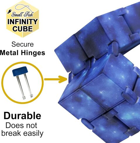 Black Infinity Cube Sensory Fidget Toy, Cool Mini Gadget Best for Stress and Anxiety Relief and Galaxy Infinity Cube Cool Handheld Desk Toy for Kids and Adults in Saudi Arabia