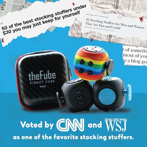 PILPOC Fidget Toys Bundle – Includes 6-Sided Sensory Fidget Cube & Aluminum Infinity Cube for Adults & Kids – Focus Aid, Stress Relief Toy for ADHD, Anxiety, and OCD – Includes Carry Cases in Kuwait