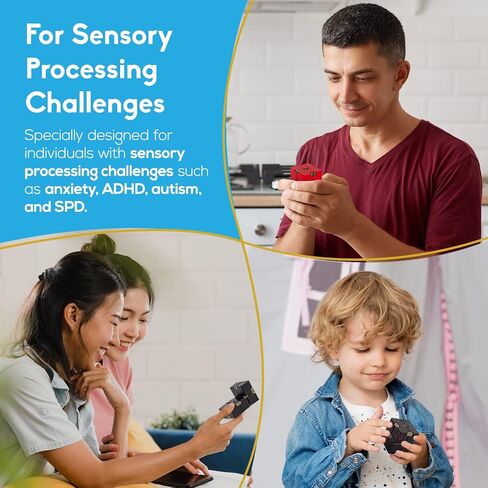PILPOC Fidget Toys Bundle – Includes 6-Sided Sensory Fidget Cube & Aluminum Infinity Cube for Adults & Kids – Focus Aid, Stress Relief Toy for ADHD, Anxiety, and OCD – Includes Carry Cases in Kuwait