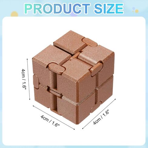 Fidget Magic Cube Toy Mini Stress Release Finger Cube Toys,Gold in Kuwait