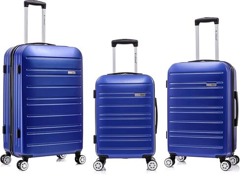 Rockland Irvine Hardside Spinner Wheel Luggage, Blue, 19", 23", 27" in Kuwait