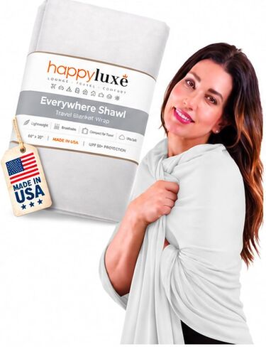 Happyluxe Wayfarer Travel Scarf Wrap, UPF 50+ Shawl Wraps for Women,Travel Must Have, 68 x 35 Inches in Kuwait
