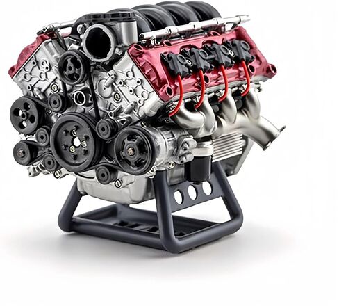 Will Run Mini V8 Engine Kit, Adult Engine Model Kit for RC Car AX90104 SCX10ⅡCapra VS4-10 Pro/Ultra DIY Toys MAD V8 Engine Internal Combustion Model Assembly Kit in Saudi Arabia
