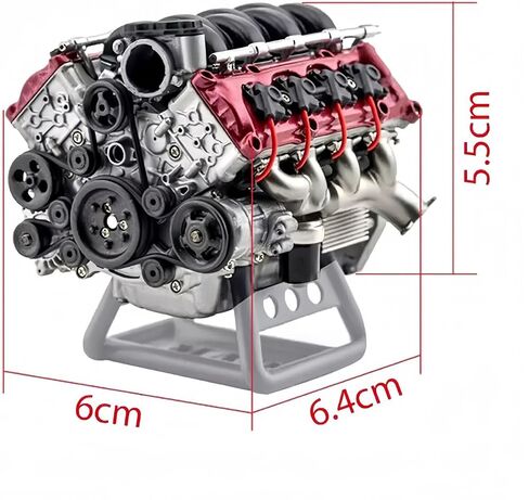 Will Run Mini V8 Engine Kit, Adult Engine Model Kit for RC Car AX90104 SCX10ⅡCapra VS4-10 Pro/Ultra DIY Toys MAD V8 Engine Internal Combustion Model Assembly Kit in Saudi Arabia