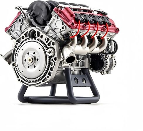 Will Run Mini V8 Engine Kit, Adult Engine Model Kit for RC Car AX90104 SCX10ⅡCapra VS4-10 Pro/Ultra DIY Toys MAD V8 Engine Internal Combustion Model Assembly Kit in Saudi Arabia
