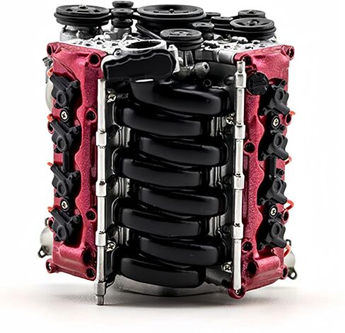 Will Run Mini V8 Engine Kit, Adult Engine Model Kit for RC Car AX90104 SCX10ⅡCapra VS4-10 Pro/Ultra DIY Toys MAD V8 Engine Internal Combustion Model Assembly Kit in Saudi Arabia