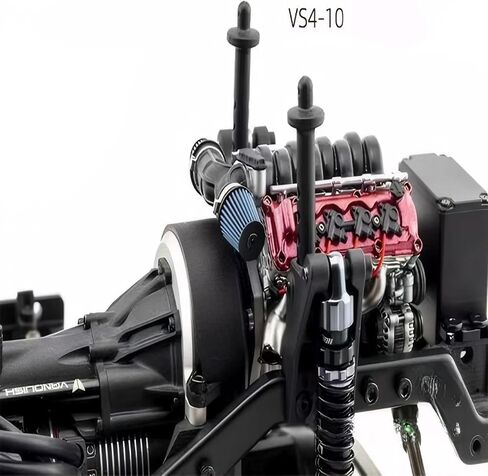 Will Run Mini V8 Engine Kit, Adult Engine Model Kit for RC Car AX90104 SCX10ⅡCapra VS4-10 Pro/Ultra DIY Toys MAD V8 Engine Internal Combustion Model Assembly Kit in Saudi Arabia