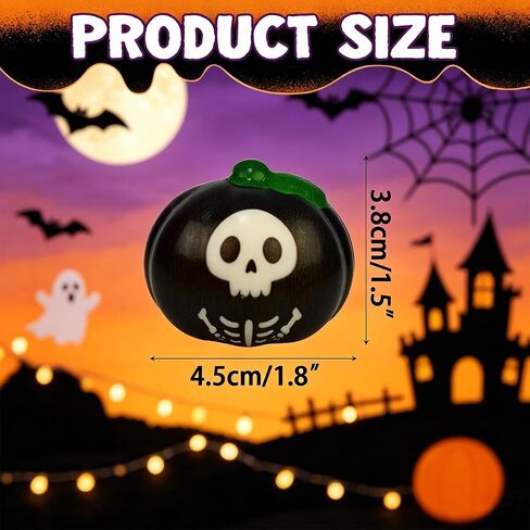 24 Pack Halloween Pumpkin Slow Rising Squishies Halloween Squishy Toys for Kids Boys Girls Halloween Party Favors Halloween Treat Bags Gifts in Saudi Arabia