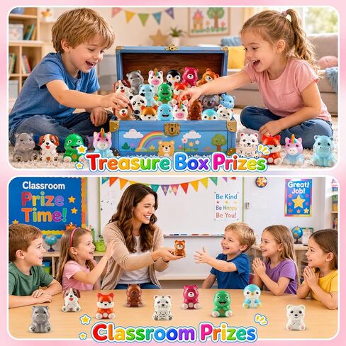 KissFuture 24 PCS Animal Squishy Toys, Treasure Box Prizes, Party Favors for Kids, Goodie Bag Stuffers, Pinata Stuffers for Kids, Classroom Prizes, Birthday Gifts for Boys & Girls in Saudi Arabia
