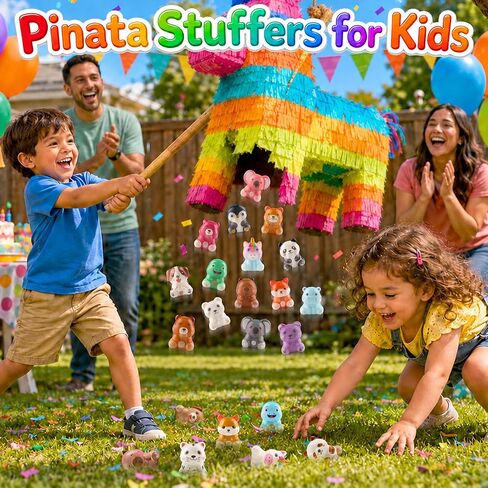 KissFuture 24 PCS Animal Squishy Toys, Treasure Box Prizes, Party Favors for Kids, Goodie Bag Stuffers, Pinata Stuffers for Kids, Classroom Prizes, Birthday Gifts for Boys & Girls in Saudi Arabia