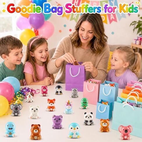 KissFuture 24 PCS Animal Squishy Toys, Treasure Box Prizes, Party Favors for Kids, Goodie Bag Stuffers, Pinata Stuffers for Kids, Classroom Prizes, Birthday Gifts for Boys & Girls in Saudi Arabia