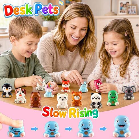 KissFuture 24 PCS Animal Squishy Toys, Treasure Box Prizes, Party Favors for Kids, Goodie Bag Stuffers, Pinata Stuffers for Kids, Classroom Prizes, Birthday Gifts for Boys & Girls in Saudi Arabia