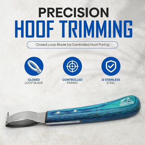 Equine Care Loop Hoof Knife with Hoof Pick, J2 Stainless Steel, Either Hand in Saudi Arabia