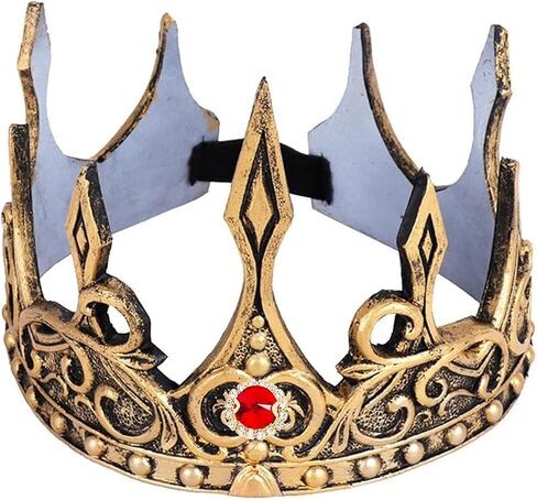 DothRayan King Crown, Royal King Crown for Cosplay Prop Holiday Party in Kuwait