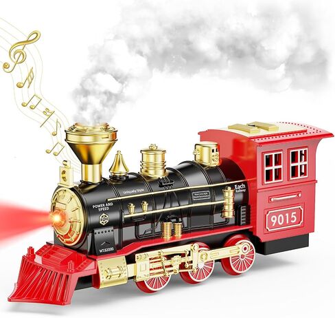 Hot Bee Train Toys Train Steam Locomotive Engine Toy, Smoke, Lights & Sounds in Kuwait
