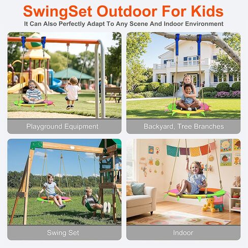 28 Inch Saucer Tree Swing for Kids Round Disc Circle Swingsets for Backyard in Saudi Arabia