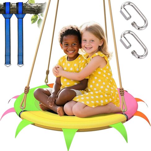 28 Inch Saucer Tree Swing for Kids Round Disc Circle Swingsets for Backyard in Saudi Arabia