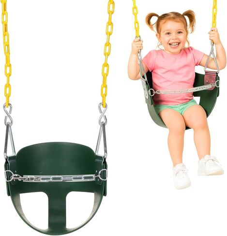 Eastern Jungle Gym High Back Half Bucket Toddler Swing Seat, Green in Saudi Arabia