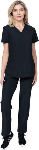 Scrubs for Women Set V-Neck & Cargo Pant 8 Pocket 4-Way Stretch for Nurse Dentist Veterinarian Elements Select ES2966 in Saudi Arabia