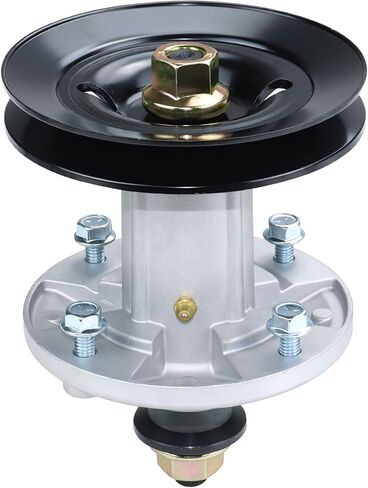 GELASKA GY21098 Spindle with GX20367 Pulley Replace GY21098, AUC15811, GY20454, GY20962, GX20367, UC23728 for John Deere D110, D120, D130, E100, E130, La 105, La100, La110, La120, La125, La135 Mowers in Kuwait