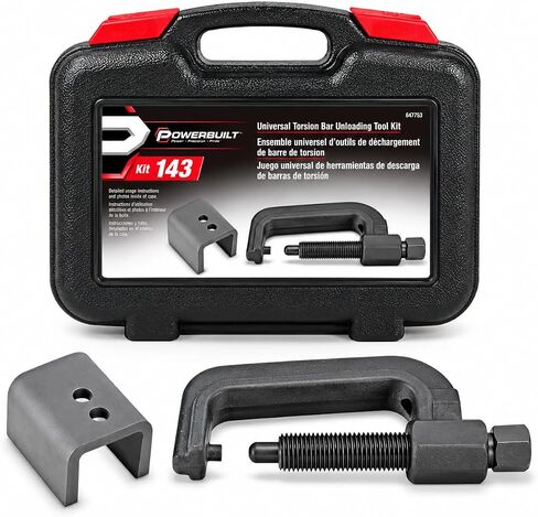 Powerbuilt Coil Spring Compressor Tool Kit, 5 Piece, Straight or Curved Coil Springs, Shock Absorbers, Foreign and Domestic, Storage Case - 648603 in Kuwait