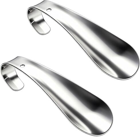 Travel Shoe Horn for Men, Women - Portable 6 Inch Long Shoe Horn, Easy to Take for Travel Use, Stainless Steel Shoe Helper Stick, Heavy Duty Unibody Metal Shoe Horn, Shoehorn in Kuwait