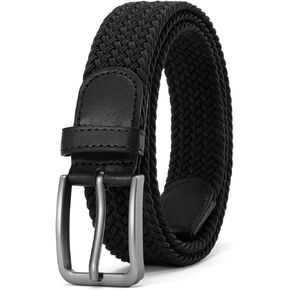 DOOPAI Braided Stretch Belt for Men, Elastic Woven Belt, casual Fabric Golf Belt, 1 3/8" for golf pants jeans, Gift Box in Saudi Arabia