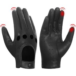 Harssidanzar Leather Driving Gloves For Women's,Summer Lambskin Unlined Ladies Driving Gloves GL009 in Saudi Arabia