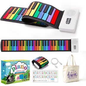 AIVANONE Colorful 49Keys Roll Up Piano, Portable Silicone Keyboard for Kids in Saudi Arabia