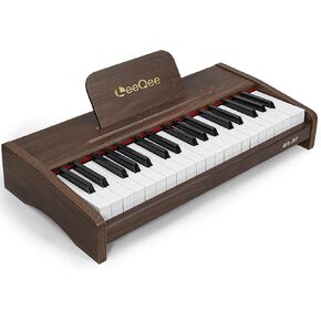 LeeQee 37-Key Wooden Kids Piano Keyboard Education Instrument Toy for Kids in Kuwait