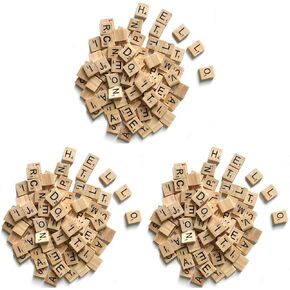 500 Wood Letter Tiles,Scrabble Letters for Crafts - DIY Wood Gift Decoration - Making Alphabet Coasters and Scrabble Crossword Game in Kuwait