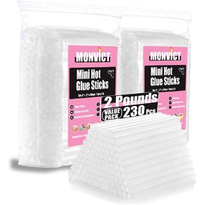 MONVICT 200 Pack Mini Hot Glue Gun Sticks, Clear in Saudi Arabia