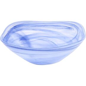 Badash Alabaster Square Glass Centerpiece Bowl - 10" Handcrafted European Mouth-Blown Gray Glass Pedestal Fruit or Accent Bowl in Kuwait