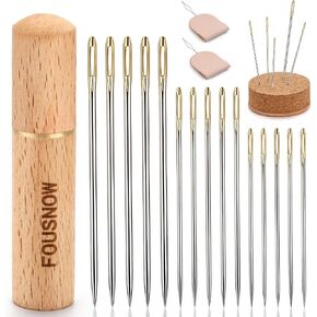 36 Pcs Heavy Duty Sewing Needles Kit, Curved Sewing Needles for Hand Sewing in Kuwait