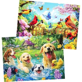 2 Pack 300 Pieces Puzzle for Adults,Autumn Puzzle Farm Jigsaw Puzzles in Saudi Arabia