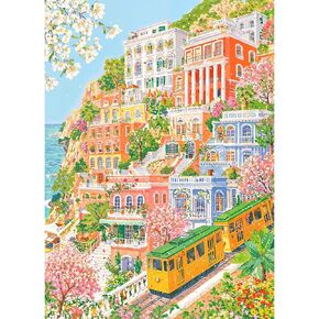 1000 Piece Puzzle for Adults, Flower House Jigsaw Puzzle, Family Impossible Challenging Puzzles Game, Interlock Perfectly No Dust, Home Decoration, Gifts for Parents Halloween Christmas in Kuwait