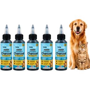 Activated Charcoal for Dogs, Cats & Puppies – Emergency Pet First Aid Gel for Accidental Ingestion, Beef-Flavored Digestive Paste, Veterinarian-Developed, Made in USA, 60 mL in Kuwait