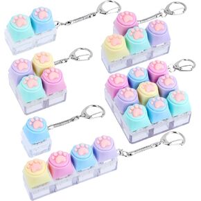 6Pcs Keyboard Fidget Toy, Cute Keyboard Fidget Keychain, Clicker Fidget Toys Adults Teens for Work, Study, Travel, Ideal Stress Relief Gift in Saudi Arabia