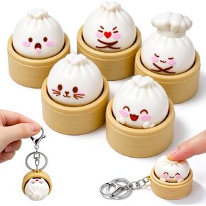 5‑Pack Dumpling Keyboard Fidget Toy, Keychain Stress Relief for Kids in Kuwait