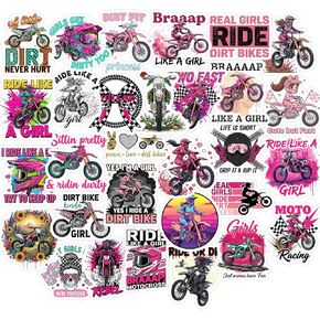 30PCS Dirt Bike Girl Stickers Pack – Offroad Vinyl Motocross Stickers Decals in Saudi Arabia