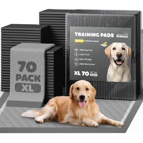 Powools Charcoal Puppy Pads for Dogs, 34 x 28 in, 6-Layer, 100-Pack in Saudi Arabia