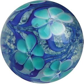 Aster - 22mm Handmade Art Glass Glow in The Dark Marble w Stand in Kuwait