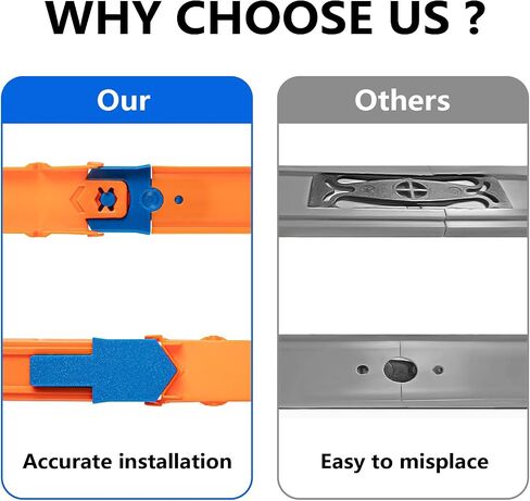 Speed Snap to Classic Track Adapter 8-Pack Compatible with Hot Wheels Track Builder Systems – Compatible with Hot Wheels Track Connectors for Mixed Layouts and Custom Builds in Kuwait