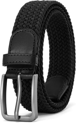 DOOPAI Braided Stretch Belt for Men, Elastic Woven Belt, casual Fabric Golf Belt, 1 3/8" for golf pants jeans, Gift Box in Kuwait
