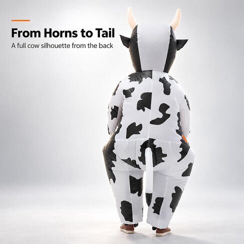 IHGYT Inflatable Costume Cow Game Adult Funny Blow up Suit Halloween Cosplay Party in Kuwait